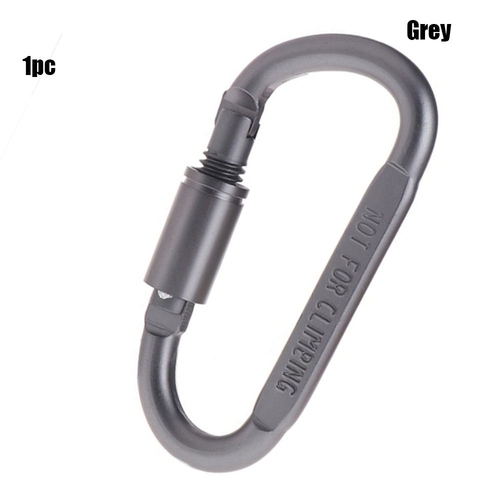 Aluminium Alloy Safety Keychain Buckles Climbing D Carabiner Spring Clips Camping Hiking Hooks