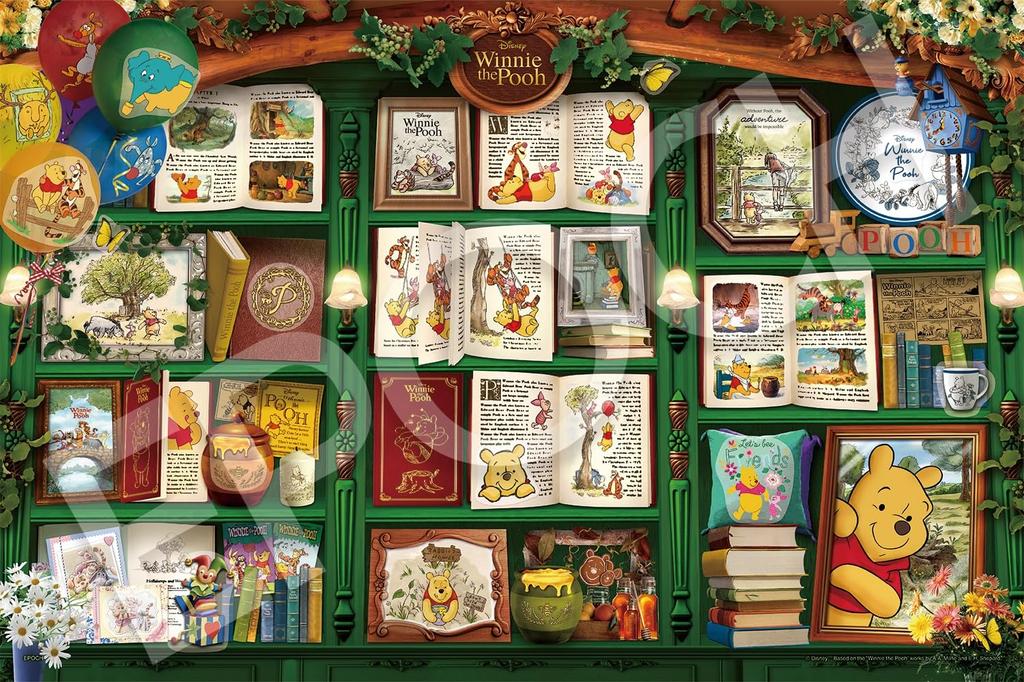 Epoch 1000 Piece Jigsaw Puzzle Disney the Pooh the Decoration X with Glue and Spatula with Decoration Sticker Included EPOCH Bookshelf/Winnie