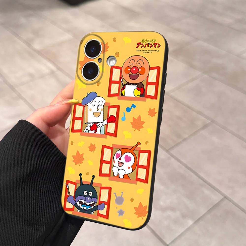 1pc Cartoon A-AnpanmanS Anime Phone Case For Iphone 17 Air 16 15 14 13 12 11 Pro Max 16 15 14 Plus TPU Soft Case