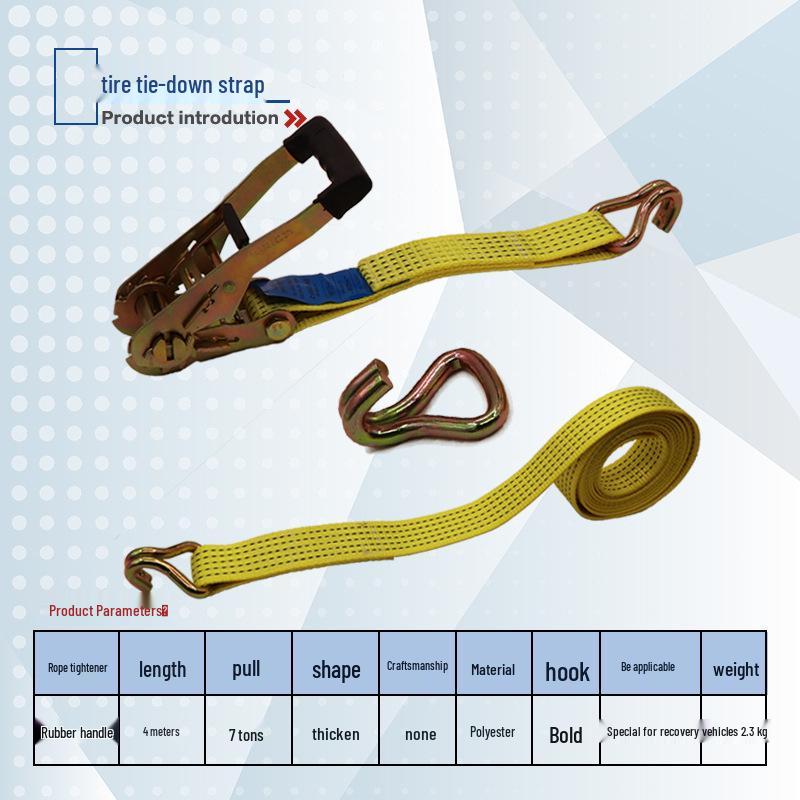 Yuehai Tow Straps & Ratchet Tighteners for Vehicle Recovery & Tire Fixing