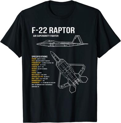2026 New Oversized Fashion F-22 Raptor Air Superiority Fighter Men T-Shirt Short Sleeve Casual 100 Cotton O-Neck Summer Tees ...