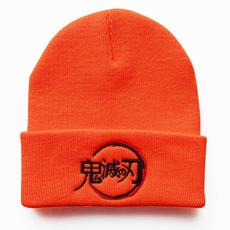 Anime Cartoon Demon Slayer Knitted Hat, Warm Pullover Hat, New Trendy Wool Hat for Men and Women