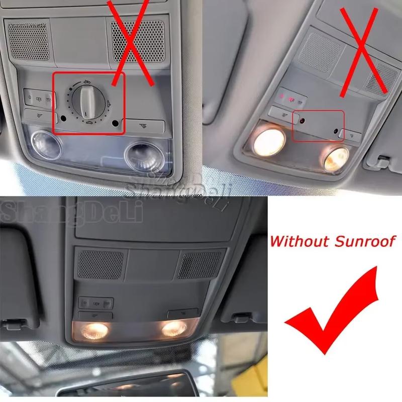 1PC Fit for Golf 5 golf 6 for Passat B6 2006 2007 2008 2009 Gray Car Interior Dome Reading light Roof Ceiling Lamp Glasses Case