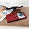 For Samsung Z Flip 7 FE  Leather Finger Ring Bracket Phone Case for Galaxy Z Flip 7 6 5 4 3 3in1 Hinge Protection Cover