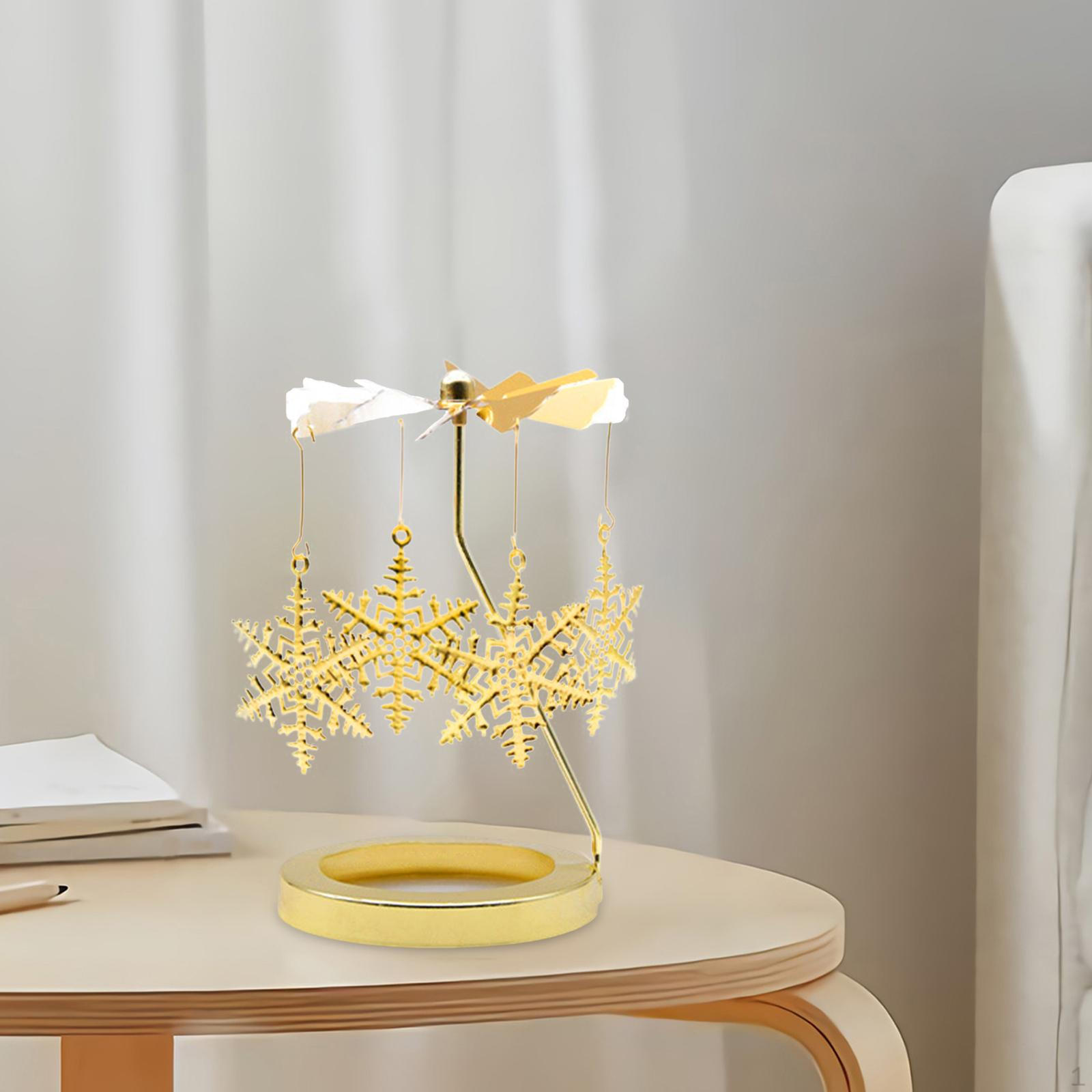 Tealight Holder Centerpiece Metal Holders Table Centerpieces Ornaments Decor for Home Snowflake