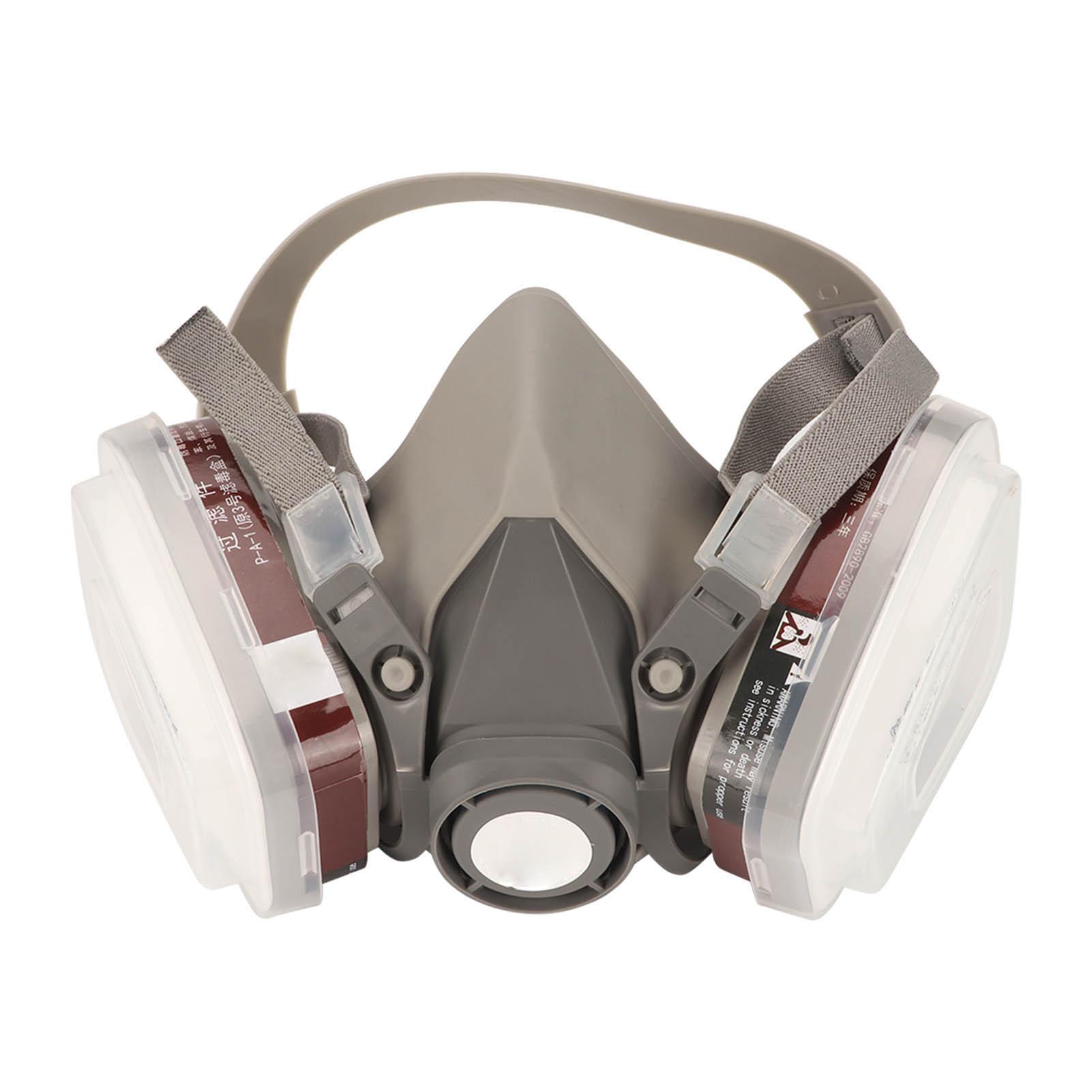 

7pcs Reusable Half Facepiece Cover Reusable Wide Field View with Goggles for Paint Chemical