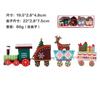 Christmas Decorations Painted Wooden Train Ornament Kids Toy Gift