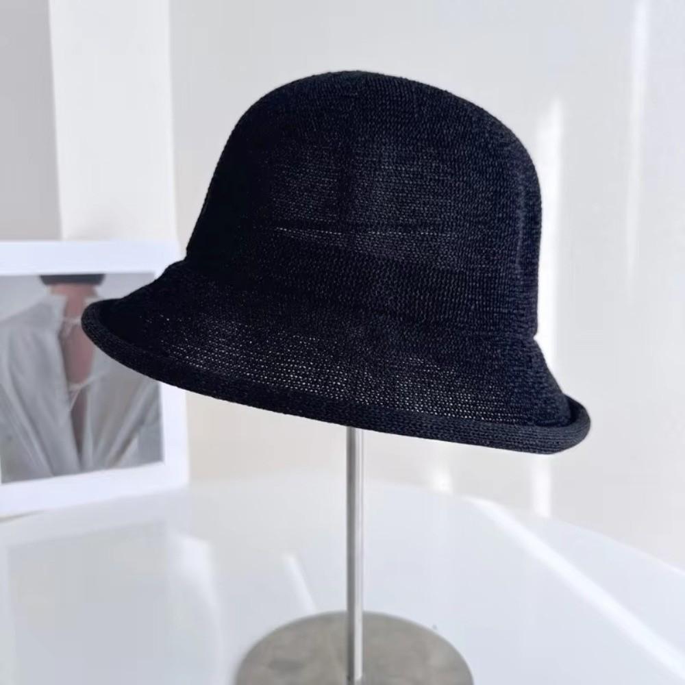 Thin Fisherman's Hats Knitted Sun Hat Fashion Women Bucket Hat  Outdoor Beach Vacation Wear