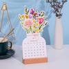 2026 Creative Flower Desk Calendar, Vase Shaped New Year Monthly Calendar Planner 3.9" x 9.4"