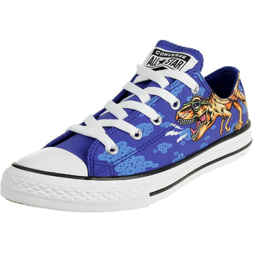 Converse CTAS OX Comfortable Versatile Low-Top Canvas Shoes Kids sneaker Blue White 664247C