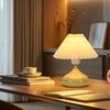 Bedroom Bedside Table Lamp High Sense Internet Celebrity Girl Warm Romantic Pleated Creative Decorative Table Lamp