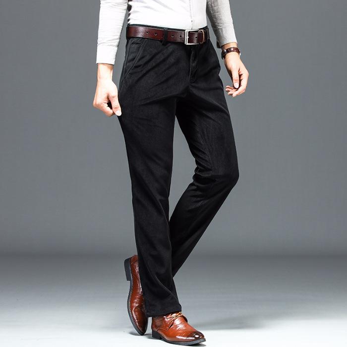 2024 Herbst und Winter Vielseitige Freizeithosen für Herren, Lockere, Gerade Hosen Aus Cord Und Samt Für Herren