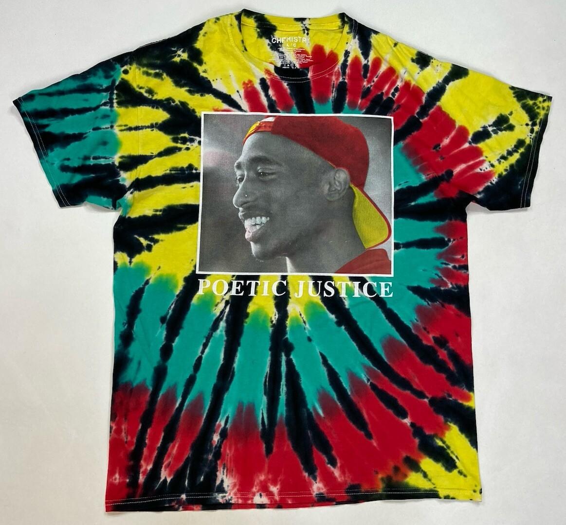 2pac Tupac Shakur Poetic Justice Movie Graphic T-shirt Men Large Tie Dye XXXL