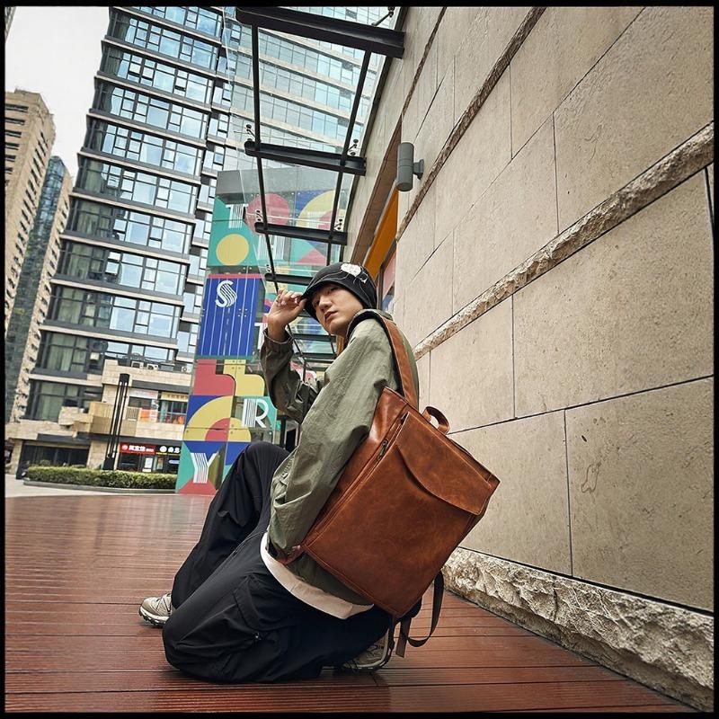 Stylish Retro Texture Hand Bag Simple Casual New Large Capacity Backpack Nylon Male and Female Students Backpack