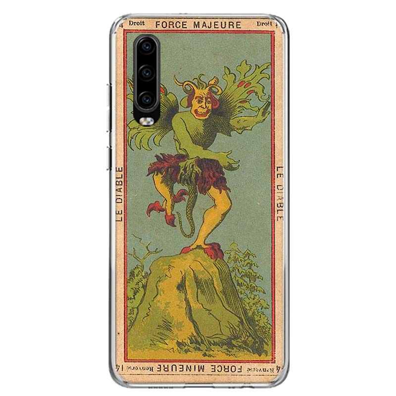 Etui na telefon z okładką do czytania kart Tarota dla Huawei P30 P20 P10 P40 P50 Pro Mate 20 40 30 10 Lite Popularne Fundas Artystyczny Prezent Coque
