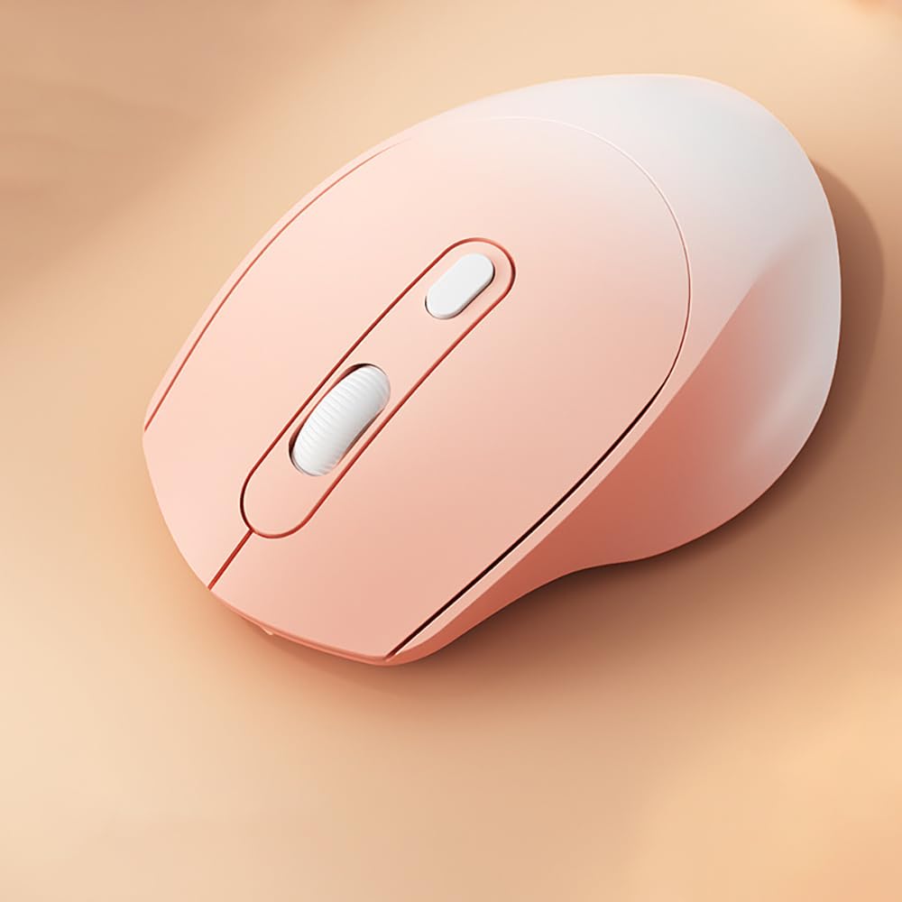 Cute Wireless Mouse [Multi-Connection, 2.4GHz & Bluetooth] Type-C Rechargeable, Quiet, Lightweight, Portable, 80012001600 DPI, for Laptops, PCs,