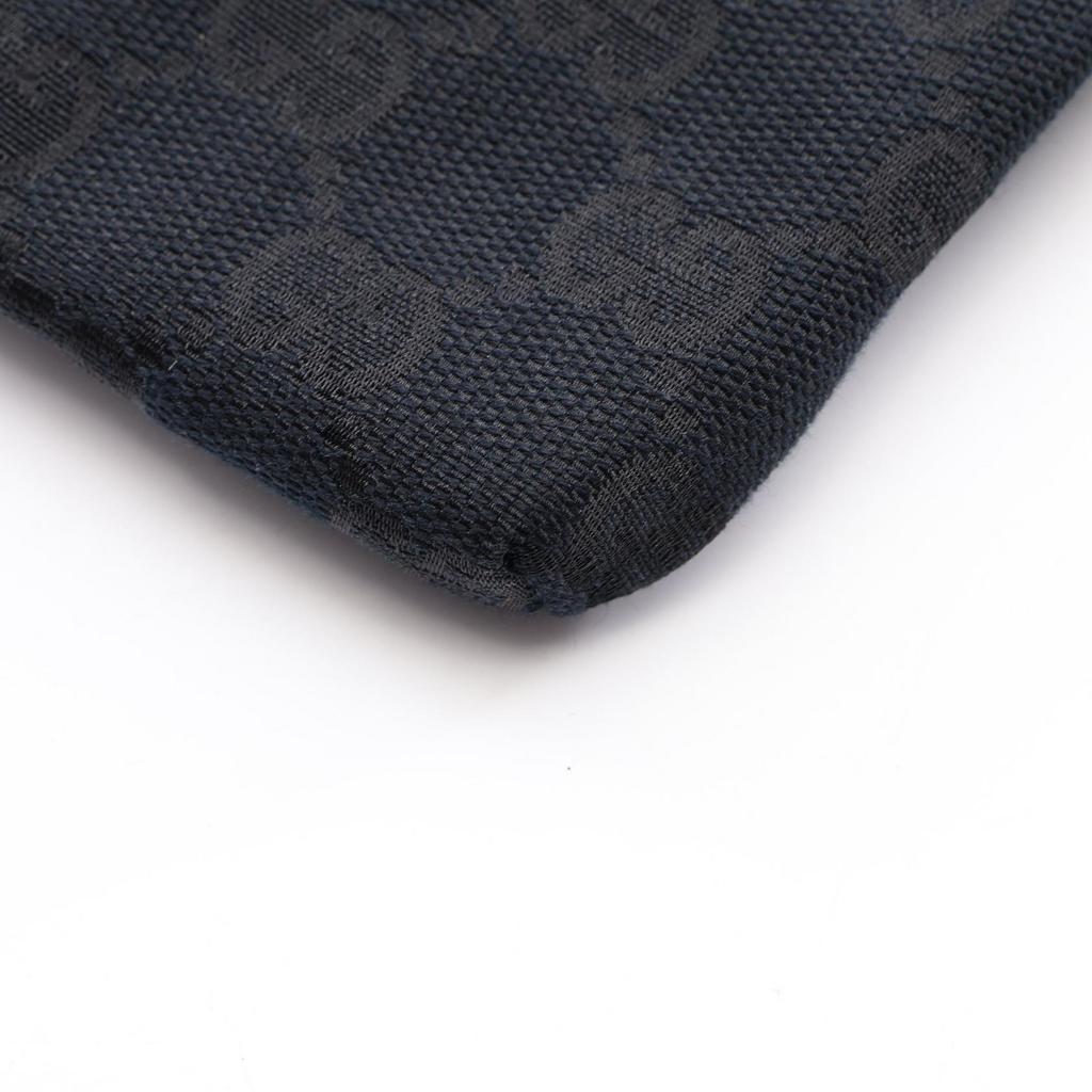 Used GUCCI GG canvas Waist bag Body bag 28566 canvas leather Black Used unisex