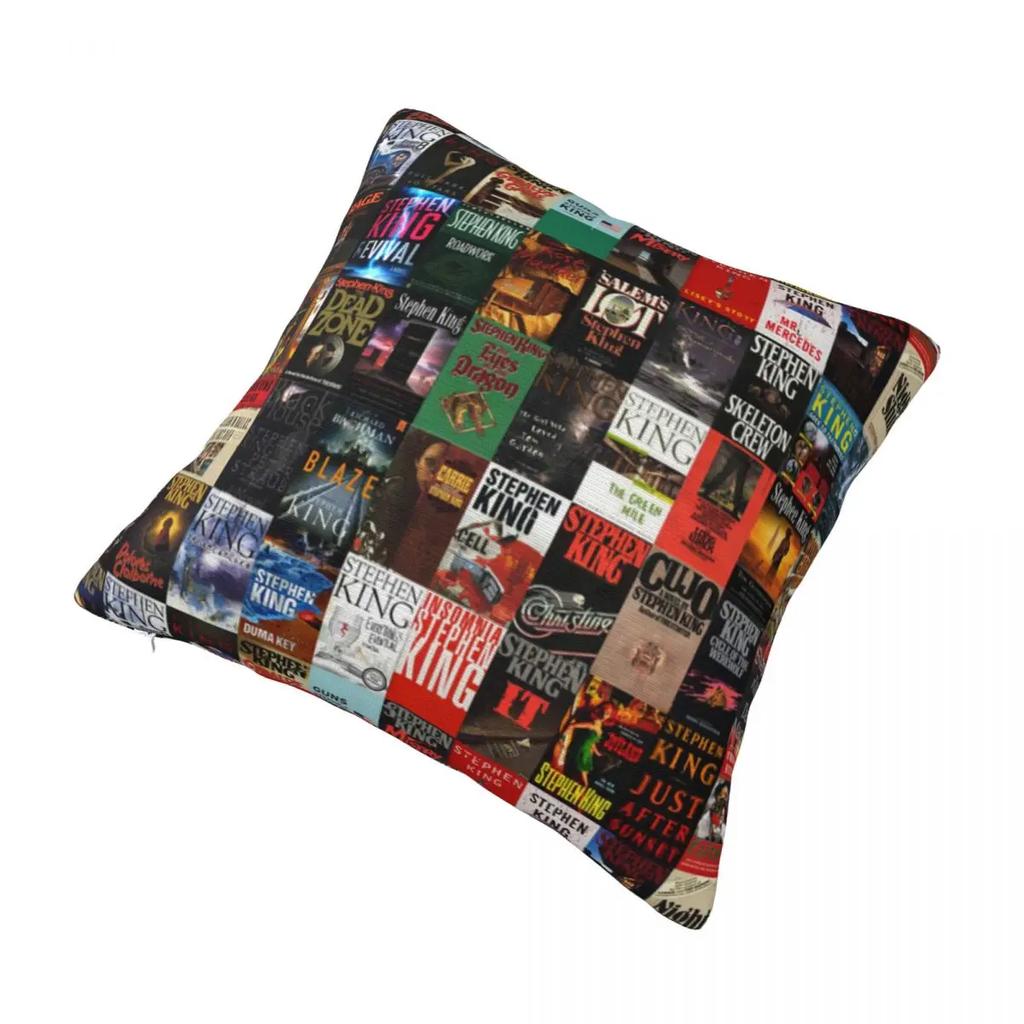 S-Stephen King Books Pillow Cover Writer Cushion Cover Design Pillow Case Vintage Pillowcases For Sofa Home Decorative