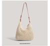 2026 Fashionable Seaside Resort Women's Large Capacity Straw Woven Crossbody Tote Bag