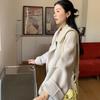 Women's Camel Wool Overcoat - Autumn/Winter High-End Suit with Belt, Petite Fit, Long H-Version, Elegant Temperament, Style 801