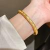 Vintage Cross Bracelet With Cz Zirconia Copper Gold Plating For Fashion Enthusiasts