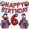 1set Spiderman Balloon Red Spiderman And Friends Aluminum Foil Balloon Baby Shower 1-9 Years Birthday Party Decorations Kids Toy