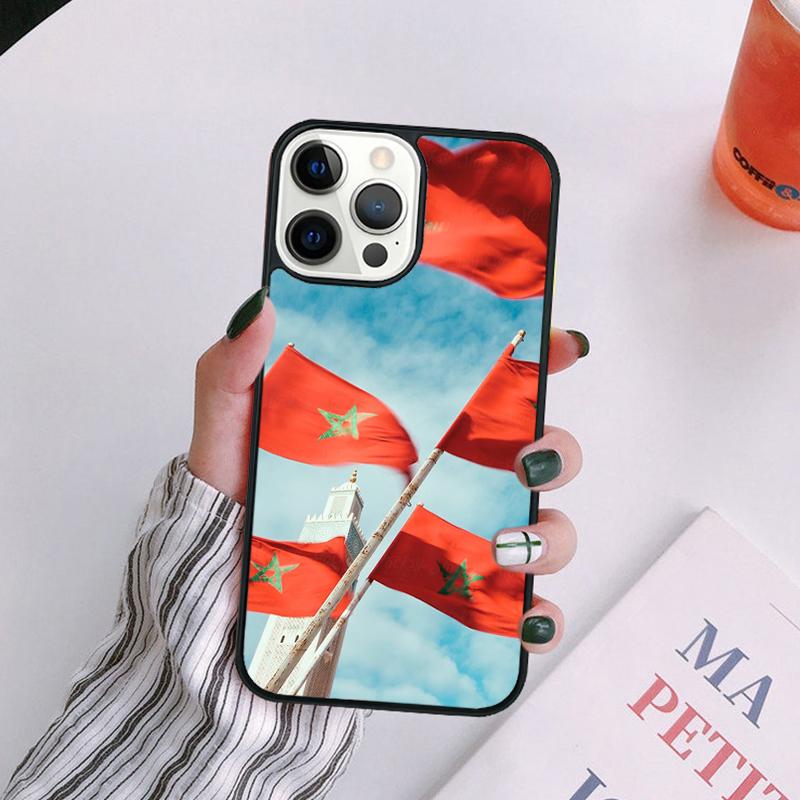 Maroc Morocco Flag Coat Of Arms Phone Case For iPhone 17 Air 16Pro Max 15 14 13 12  Plus Max Cover coque