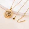 Stainless Steel Peace Tree  Jewelry Sweater Necklace Plant Pendant Necklace