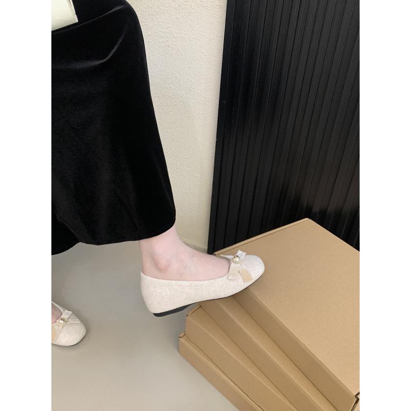 

Шерстяные серые высококачественные новые туфли-лодочки с бантом, с внутренней высотой, увеличивающей рост, женские осенне-зимние бархатные туфли для улицы, хлопковые туфли-лодочки 39 абрикосовый