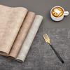Nordic-Style Double-Sided Waterproof PVC Table Mat: Heat-Resistant, Oil-Proof, Wash-Free, Fabric Texture Dining Tablecloth