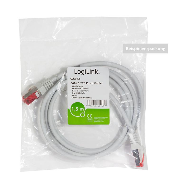 RJ45 Cat.6 S/FTP LogiLink PrimeLine 3m Ethernet PoE Network Cable Lszh