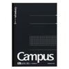 KOKUYO Campus A5 Grid H210 X W148 X D5mm 5mm Grid Ruled Lines Perfect Binding 105g Notebook, Size, Ruled, No-104S5-D, Black. Dimensions / / Binding