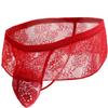 Men'S Lingerie Frilly Lace Trim Sissy Skirted Panties T-Back G-String Thongs Mesh See Through Briefs Girly Crossdress Underwear