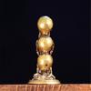 Mysterious Skull Brass Figurine Halloween Theme Decoration for Teas Table Bookshelf Brass Materials Ornament
