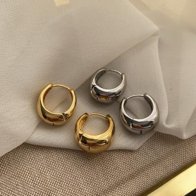 Premium Cold Wind Earrings 2025 Trendy Ear Buckles Simple Earrings Niche Design Premium Metal Earrings