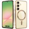 Protective Case - BOOLING - Samsung Galaxy A56 5G - Gold - Magnetic Ring - Anti-scratch
