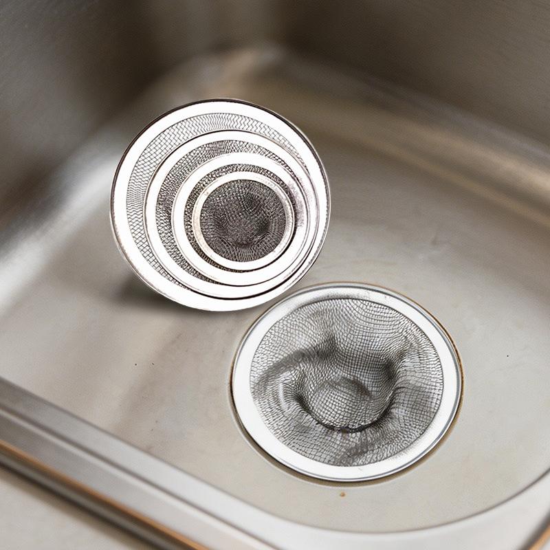 Large, Medium and Small Size Stainless Steel Draining Nets, Water Leakage Sink Filter Net, Residue Filter Net, Draining Straw Hat Floor Drain