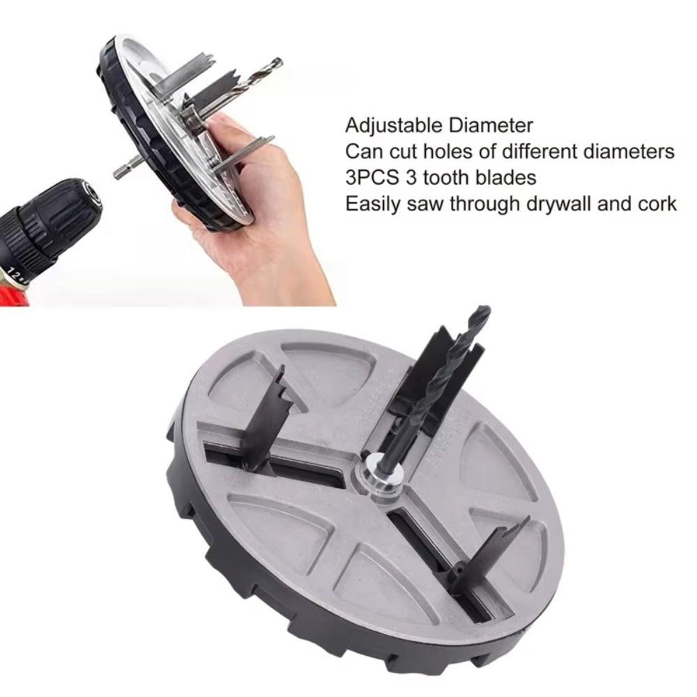 Hole Driller Hole Opener Round Woodworking Cutting Tools Adjustable Punching Saw  Acrylic Board