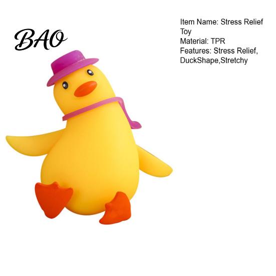 Anti-Stress Duck Toy Cartoon Stress Relief Toy, Squeezable Fidget Soft Stretch Sensory for Hand Exercise Relaxation