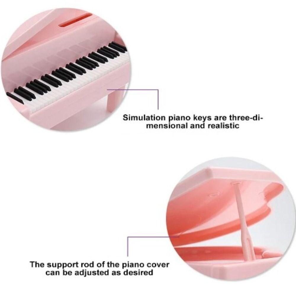 Mini Piano Modeling Piggy Bank Piano Shape Coin Storage Jar Simulation Piano Coin Box  School