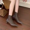 Fashion SUOJIALUN 2025 New Brand Women Ankle Boots Fashion Pointed Toe Slip On Ladies Elegant Short Boots Shoes Thin Low Heel Dress Pump