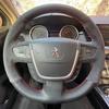 Für Peugeot 508 2011-2008 SW 2012-2017 Handgenäht Leder Wildleder rutschfest Auto Lenkradabdeckung
