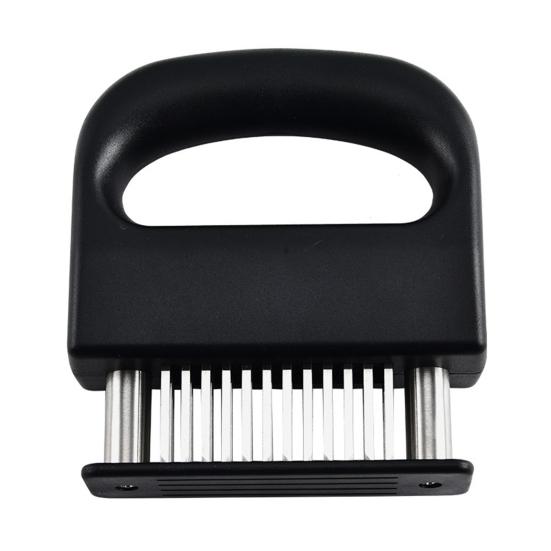

48-Needle Meat Tenderizer with Ergonomic Handle Stainless Steel Steak Needle Tool for Breaking Connective Tissue Fast Marinating Essential Kitchen чёрный