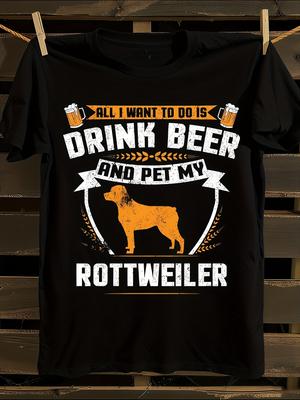 Funny Rottweiler Beer and Dog Lover T-shirt