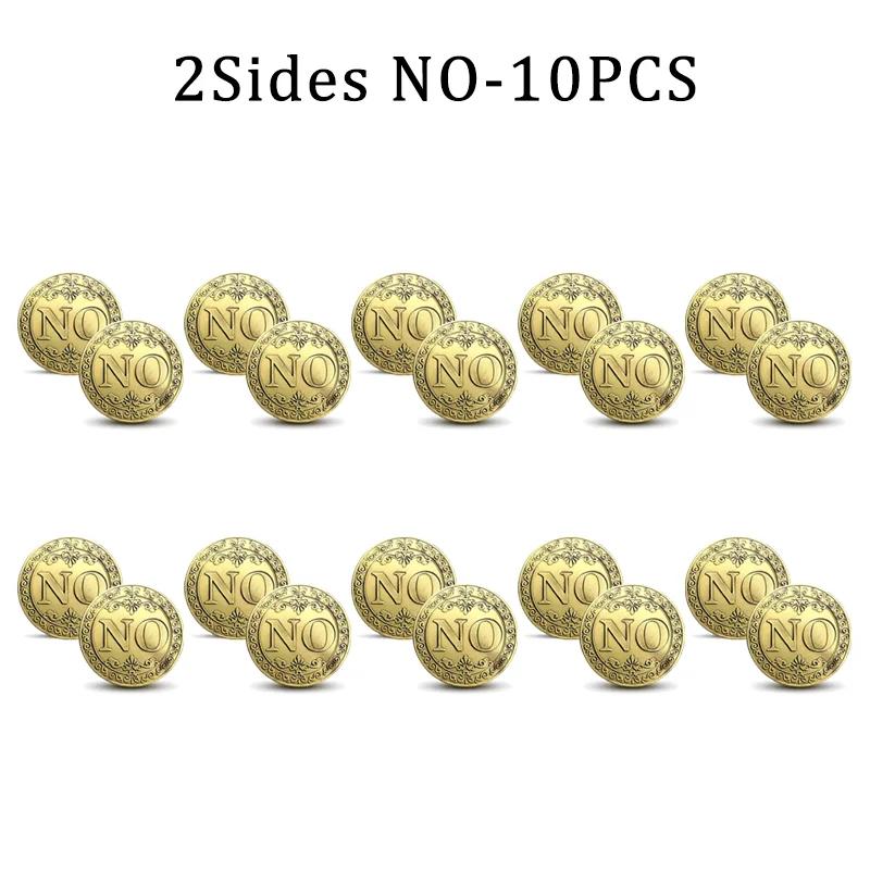YES NO Decision Coins Magic Coin Collections Good Luck Vintage Antique Bronze Wish Lucky Coin US Coins Commemorative Gold Coins