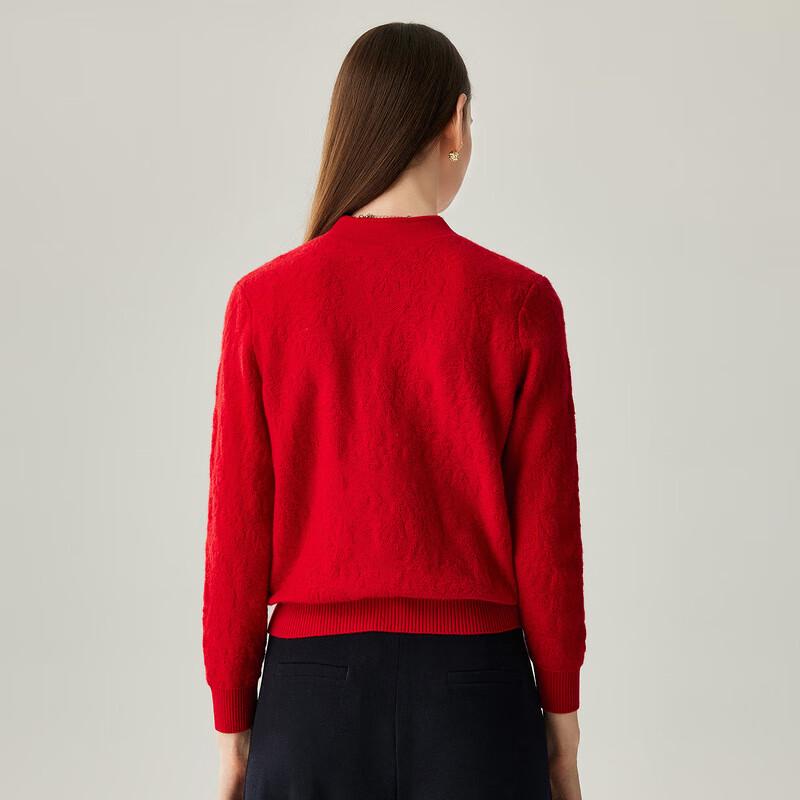 Zhao Jun Women's Chinese Style Jacquard Cashmere Sweater