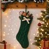 Large Twisted Cable Knit Christmas Stocking Gift Bag Decoration