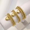 Vintage Multi-layer Layered CCB Bead Bracelet Set Fashion Heart-shaped Pendant Women's Elegant Daily Party Vacation Zircon Gift