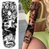 Tatuaggi Temporanei Bramble Totem Per Uomini Donne Adulti Nero Guerriero Divino Adesivo Tatuaggio Fiori Finti Realistici Manica Intera