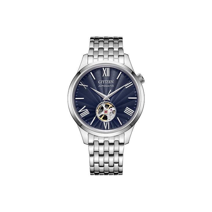 CITIZEN Mechanical Movement Stainless Steel Strap Watch Unisex Blue Dial NH9130-84L Blue Dial